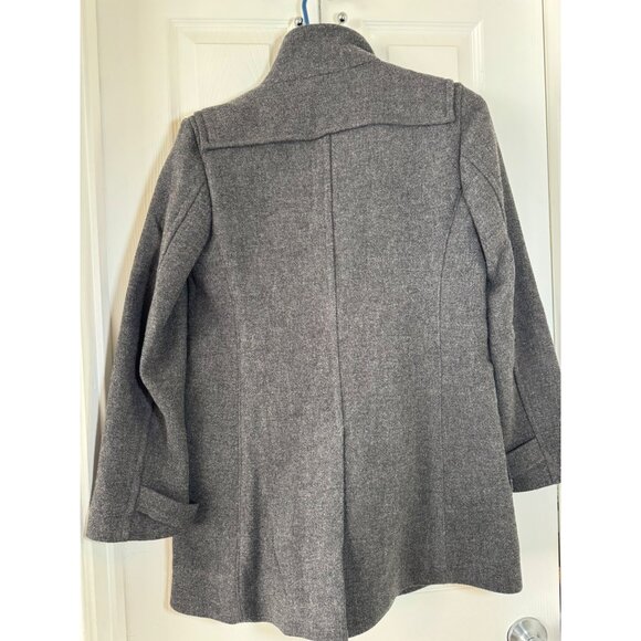Banana Republic Gray Wool Blend  Coat XS Toggle Closure Pockets High Collar Warm - Picture 5 of 9